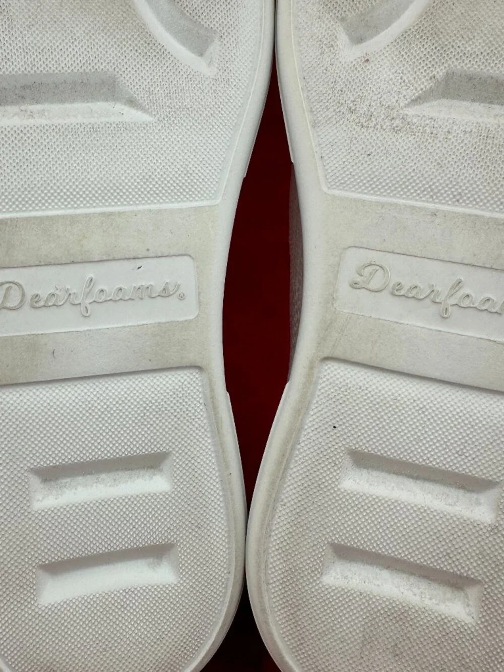 DEARFOAMS COMFORT SOPHIE SLIP-ON STRETCH WOMEN'S SNEAKER  WHITE SIZE 10.5